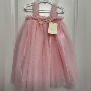Rachel Riley London Pink Tulle Party Dress | Girls 4Y | Sequin Bow | NWT